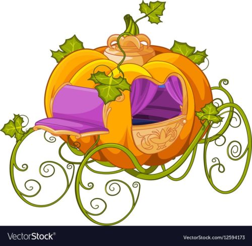 pumpkin-turn-into-a-carriage-for-cinderella-vector-12594173